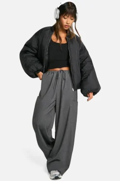 Up To 80% Off Winter Warmers|Puffer Jackets*boohoo Raglan Sleeve Puffer Jacket black