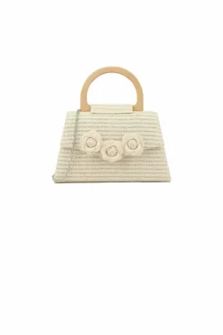 Shoulder Bags|Handbags*Where's That From Ratana' Small Cross Shoulder Bag With Wooden Handle Beige