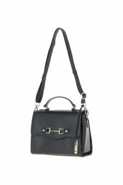 Shoulder Bags*Ashwood Leather Real Leather Flap Over Handbag Black