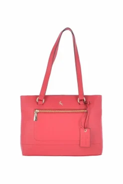 Shoulder Bags*Ashwood Leather Real Leather Medium Handbag Raspberry