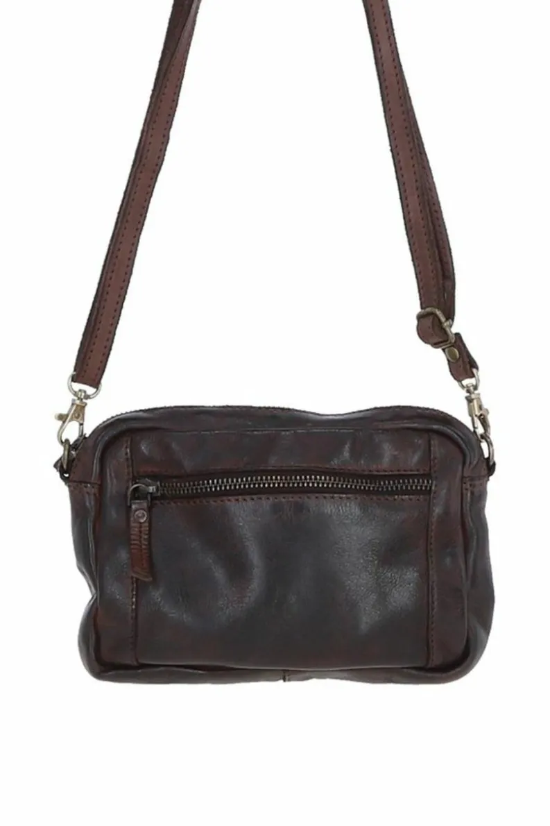 Cross-Body Bags*Ashwood Leather Real Leather Vintage Cross Body Bag Dark Brown