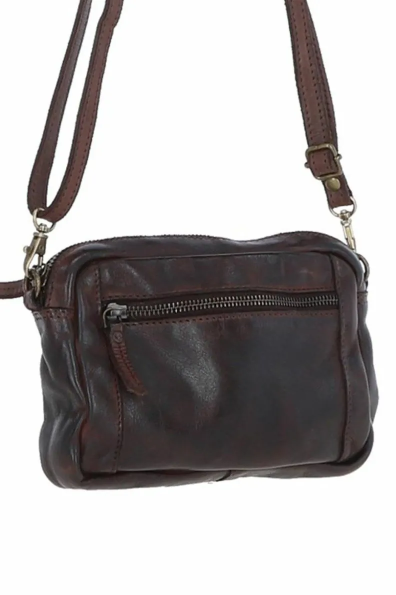 Cross-Body Bags*Ashwood Leather Real Leather Vintage Cross Body Bag Dark Brown