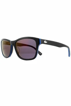 Sunglasses*Lacoste Rectangle Blue Purple Sunglasses Black