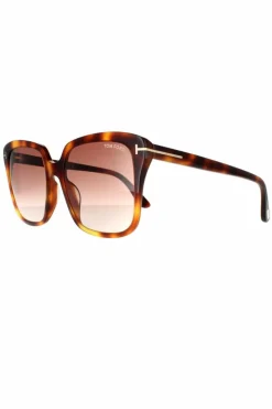 Sunglasses*Tom Ford Rectangle Blonde Havana Gradient Sunglasses Brown
