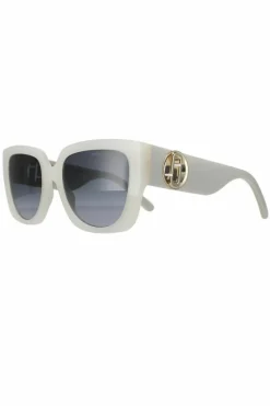 Sunglasses*Marc Jacobs Rectangle Ivory Dark Grey Gradient MARC 687/S White