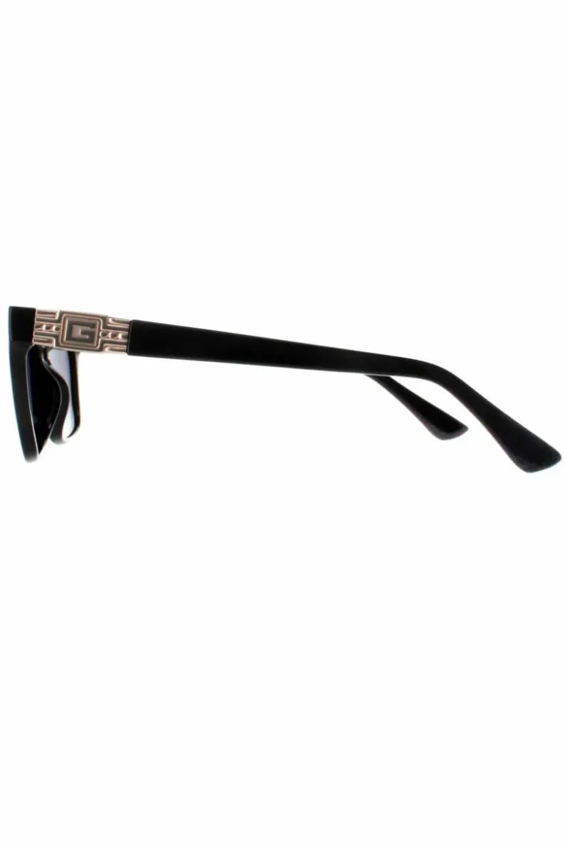 Sunglasses*Guess Rectangle Shiny Smoke Polarized GU7869 Black