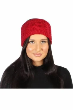 Hair Accessories*SVNX Cable Knitted Headband Red