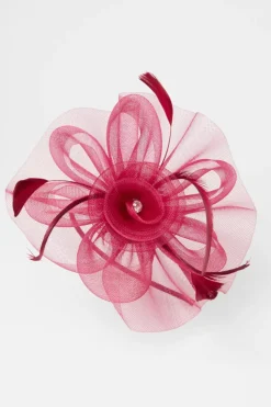 Hair Accessories*Quiz Flower Diamante Headband Fascinator Red