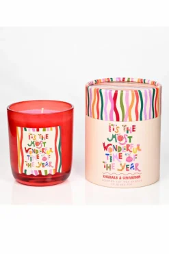 Candles & Diffusers|Candles*Raspberry Blossom Red Glass Candle Multi