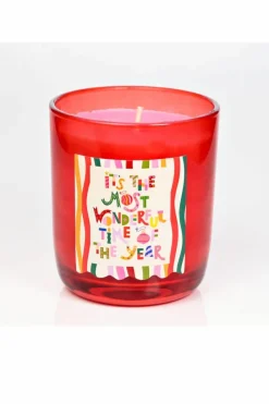 Candles & Diffusers|Candles*Raspberry Blossom Red Glass Candle Multi
