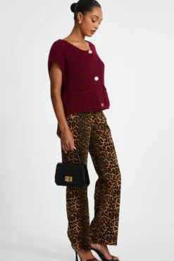 Cardigans*Quiz Knit Sleeveless Cardigan Red