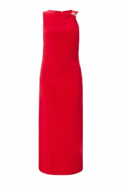 Bodycon Dresses*Quiz Petite Buckle Detail Midaxi Dress Red