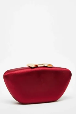 Handbags|Clutch Bags*Quiz Satin Bow Box Bag Red