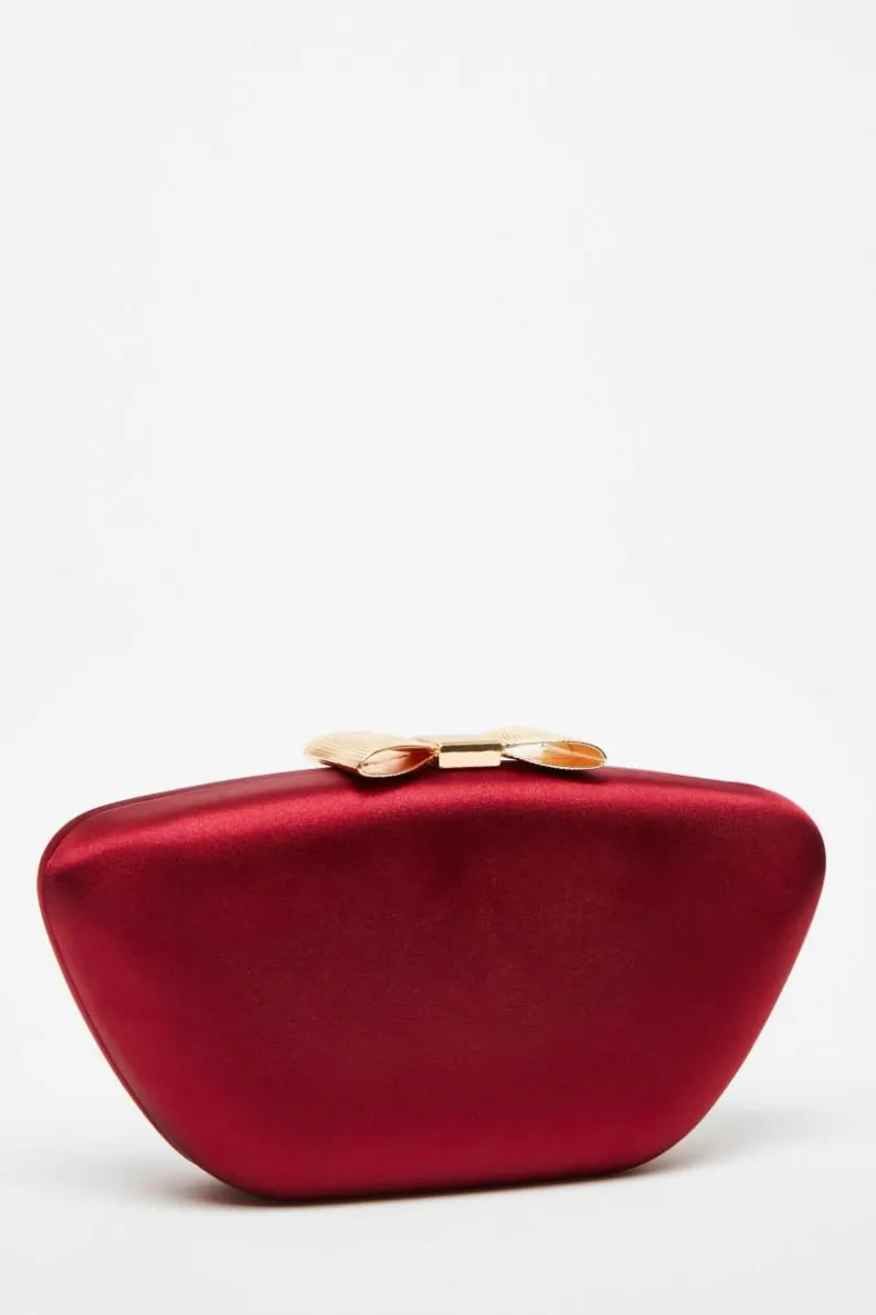 Handbags|Clutch Bags*Quiz Satin Bow Box Bag Red