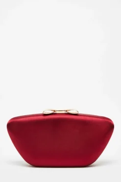 Handbags|Clutch Bags*Quiz Satin Bow Box Bag Red