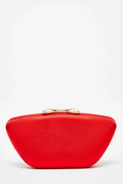 Handbags|Clutch Bags*Quiz Satin Bow Detail Box Bag Red