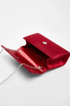 Handbags*Quiz Satin Top Handle Bag Red