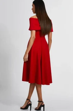 Midi Dresses*Quiz Skater Midi Dress Red