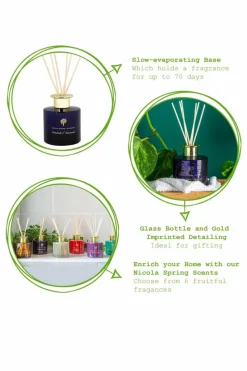 Candles & Diffusers|Candles*Nicola Spring Reed Diffuser - 200ml - Patchouli & Rosewood Blue