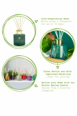 Candles & Diffusers|Candles*Nicola Spring Reed Diffusers 200ml Sage & Seasalt Pack of 3 Green
