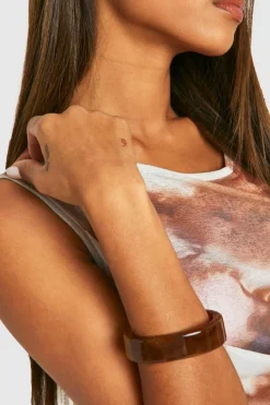Bracelets*boohoo Resin Chunky Bangle amber
