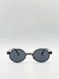 Sunglasses*SVNX Retro Round Sunglasses in Black