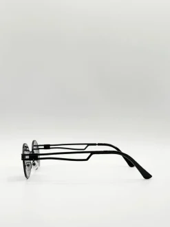 Sunglasses*SVNX Retro Round Sunglasses in Black