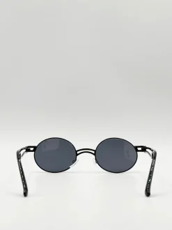 Sunglasses*SVNX Retro Round Sunglasses in Black