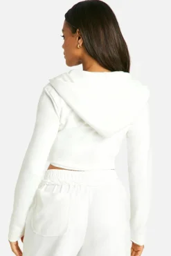 Sweatshirts|Hoodies & Sweatshirts*boohoo REVERSE LOOPBACK DETAIL SHRUNKEN HOODIE cream