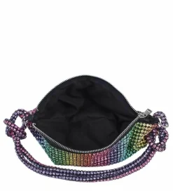 Shoulder Bags*Kitise Rhinestones Slouch Evening Clutch Bag With Handle and Strap Gold