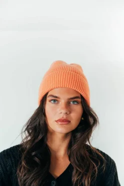 Hats & Gloves|Hats & Gloves*SVNX Ribbed Beanie Hat In Coral