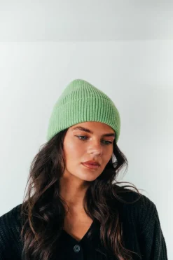 Hats & Gloves|Hats & Gloves*SVNX Ribbed Beanie Hat In Green