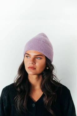 Hats & Gloves|Hats & Gloves*SVNX Ribbed Beanie Hat In Purple