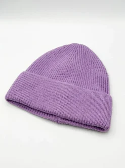 Hats & Gloves|Hats & Gloves*SVNX Ribbed Beanie Hat In Purple
