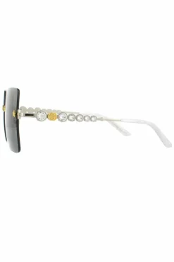 Sunglasses*Gucci Rimless Grey Sunglasses Silver