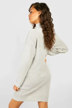 Jumper Dresses|Jumper Dresses*boohoo Roll Neck Fisherman Jumper Dress
