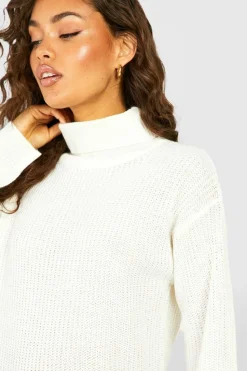 Jumper Dresses|Jumper Dresses*boohoo Roll Neck Fisherman Jumper Dress