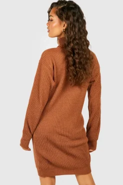 Jumper Dresses|Jumper Dresses*boohoo Roll Neck Fisherman Jumper Dress
