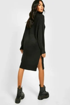 Jumper Dresses|Jumper Dresses*boohoo Roll Neck Jumper Dress black