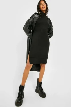 Jumper Dresses|Jumper Dresses*boohoo Roll Neck Jumper Dress black