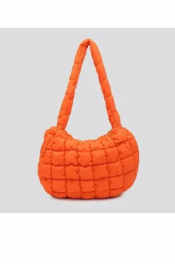Shoulder Bags*Kitise Roomy Soft Puffer Shoulder Bag Pink