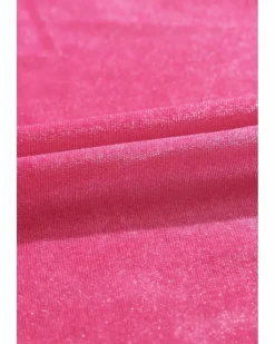 Smock Dresses*Azura Exchange Rose Frilled Neck Smocked Bodice Velvet Dress Red
