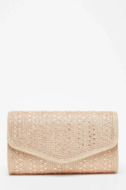 Handbags|Clutch Bags*Quiz Diamante Clutch Bag Rose Gold