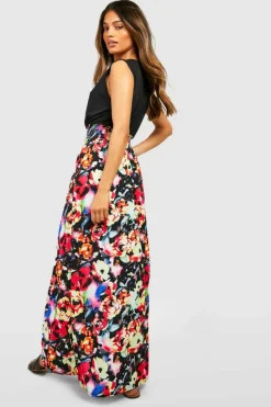 Maxi Dresses|Dresses*boohoo Rose Print Maxi Dress black