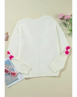 Cardigans*Azura Exchange Rose Flower Pattern Open Front Cardigan Red