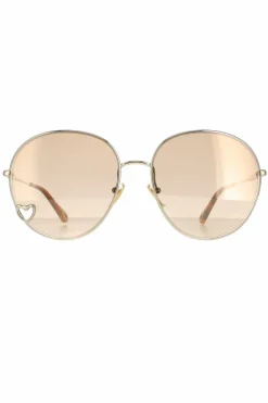 Sunglasses*Chloe Round Brown Light Mirror CH0027S Gold