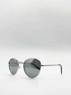 Sunglasses*SVNX Round Metal Frame Sunglasses Silver