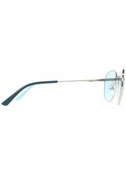 Sunglasses*CALVIN KLEIN Round Nickel Solid Light Blue CK18116S Silver