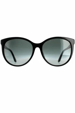 Sunglasses*Gucci Round Shiny Grey Gradient GG0729SA Black