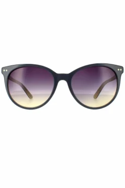 Sunglasses*CALVIN KLEIN Round Slate Yellow Purple Gradient CK18509S Sunglasses Grey
